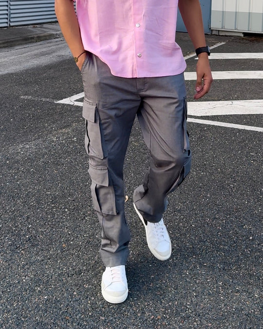 Pantalon Cargo Gris